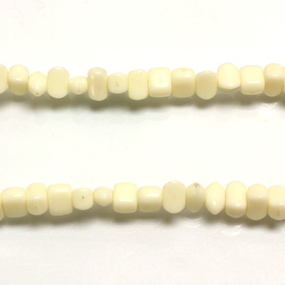 Plastic Bead - Opaque Color Irregular Chip IVORY