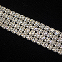 Rhinestone Banding with MC Chaton 4 Row - Round 19SS CRYSTAL-WHITE-SILVER