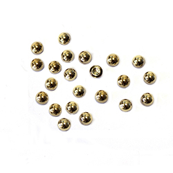 Glass Medium Dome Cabochon - Round 03MM Metallic Coated GOLD