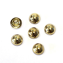 Glass Medium Dome Cabochon - Round 09MM Metallic Coated GOLD