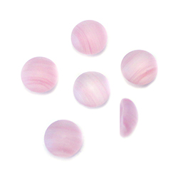 LIMITED STOCK: Glass Medium Dome Cabochon - Round 09MM MATTE ROSE QUARTZ