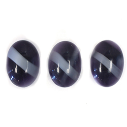 Glass Medium Dome Cabochon - Oval 18x13MM Moonlight with stripe AMETHYST #7224