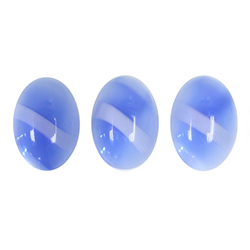 Glass Medium Dome Cabochon - Oval 18x13MM Moonlight with stripe BLUE #7215