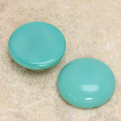 Glass Medium Dome Cabochon - Round 21MM TURQUOISE