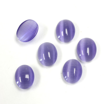 Fiber-Optic Cabochon - Oval 09.5x7.5MM CAT'S EYE TANZANITE