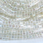 Czech Glass Seed Bead - 2 Cut Hex 10/0 CRYSTAL AB 58205