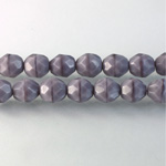 Czech Glass Fire Polish Bead - Round 08MM MOONSTONE AMETHYST