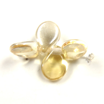 Preciosa Czech Pressed Glass Bead - Pip 5x7MM BLOND FLARE ON CRYSTAL