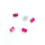 Plastic Point Back Foiled Stone - Cushion Octagon 06x4MM ROSE