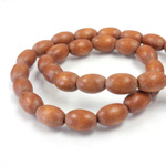 Wood Bead - Smooth Oval 12x8MM DYED BAYONG LACQUERED