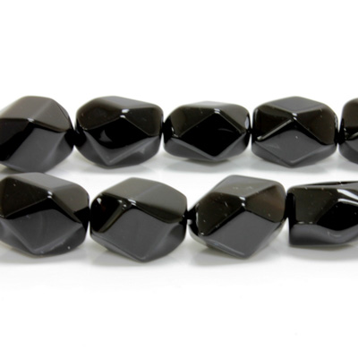 Gemstone Bead - Baroque Medium Nugget BLACK ONYX  (approx. 20mm - 16mm range)