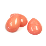 Gemstone Cabochon - Pear 18x13MM DOLOMITE DYED CORAL