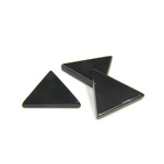 Gemstone Flat Back Flat Top Straight Side Stone - Triangle 14x14MM BLACK ONYX