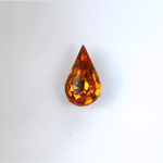 Glass Point Back Foiled Tin Table Cut (TTC) Stone - Pear 10x6MM TOPAZ