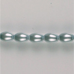 Czech Glass Pearl Bead - Oval 06x4MM LT BLUE 70462