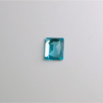 Glass Flat Back Foiled Rauten Rose - Cushion 10x8MM AQUA