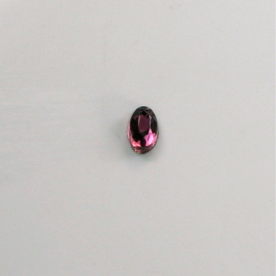 Glass Flat Back Rose Cut Faceted Foiled Stone - Oval 06x4MM AMETHYST