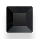 Swarovski Crystal Flat Back Fancy Stone - Square 04x4MM JET