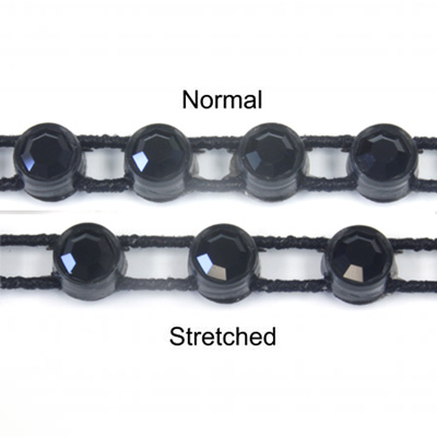 Plastic Banding Stretch 1 Row PP29 (SS15) JET-BLACK