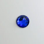 Glass Flat Back Foiled Rauten Rose - Round 11MM SAPPHIRE