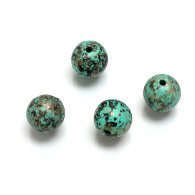 Plastic Bead - Smooth Round 10MM SPANISH PATINA