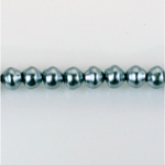 Czech Glass Pearl Bead - Snail Shell 06MM DARK GREY 70445