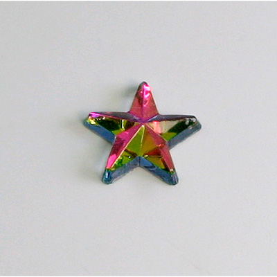 Preciosa Glass Flat Back Foiled Rauten Rose - Coated Star 10MM VITRAIL MEDIUM