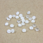 Glass Point Back Buff Top Stone Opaque Doublet - Round 12SS WHITE MOONSTONE