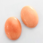 Gemstone Cabochon - Oval 25x18MM DOLOMITE DYED CORAL