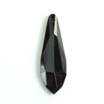 Plastic Pendant -Transparent Faceted Fancy 40x12MM JET