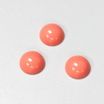 Plastic Flat Back Opaque Cabochon - Round 11MM CORAL