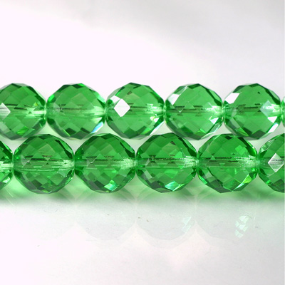 Czech Glass Fire Polish Bead - Round 10MM PERIDOT