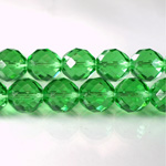 Czech Glass Fire Polish Bead - Round 10MM PERIDOT