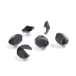 Preciosa Crystal Point Back Fancy Stone - Fire Ice Octagon 08MM HEMATITE