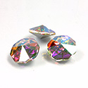 Preciosa Crystal Point Back Fancy Stone - Fire Ice Octagon 14MM CRYSTAL AB