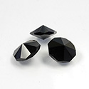 Preciosa Crystal Point Back Fancy Stone - Fire Ice Octagon 14MM JET