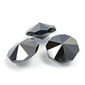 Preciosa Crystal Point Back Fancy Stone - Fire Ice Octagon 16MM HEMATITE