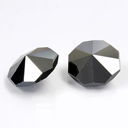 Preciosa Crystal Point Back Fancy Stone - Fire Ice Octagon 18MM HEMATITE