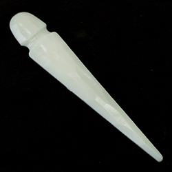 German Plastic Hair Stick - Round top, with Tapered Blade Shape 110x19MM IVORY