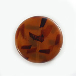 Plastic  Bead - Mixed Color Smooth Flat Round 30MM TOKYO TORTOISE