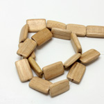 Wood Bead - Smooth Rectangle Chiclet 19x12MM TUGAS