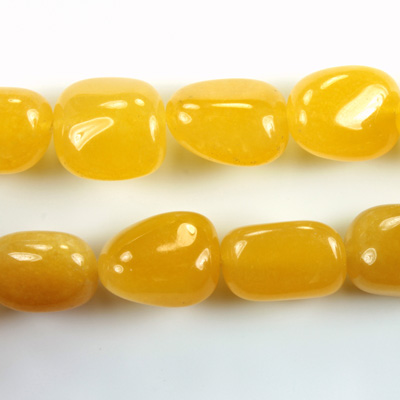 Gemstone Bead - Smooth Nugget 15x12MM Dyed QUARTZ Col. 38 AMBER