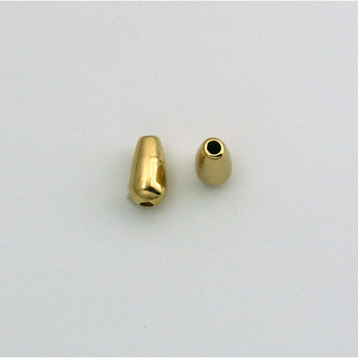 Metalized Plastic Smooth Bead - Pear 07x5MM GOLD