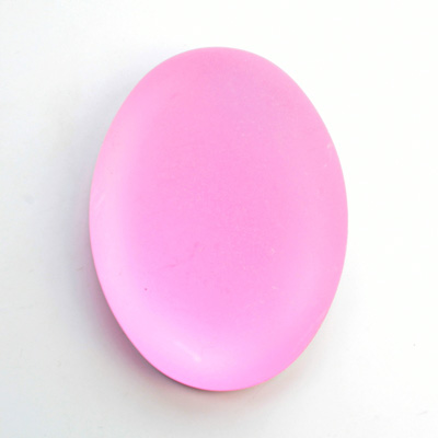 Plastic Flat Back Foiled Cabochon - Oval 40x30MM MATTE ROSE