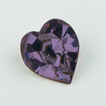 Swarovski Crystal Point Back Fancy Stone - Heart 6.6x6MM LIGHT AMETHYST