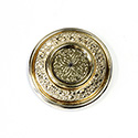 German Metalized Plastic Setting - Round 42MM Outside Diameter GOLD/GOLD with 18MM Setting Recess