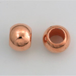 Metalized Plastic Smooth Bead with 7.5MM Hole - Round 14MM COPPER