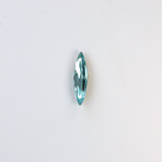 Glass Point Back Foiled Tin Table Cut (TTC) Stone - Navette 15x4MM AQUA