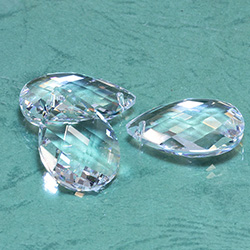 Preciosa Crystal Chandelier Pendant - Almond 2661 39x25MM CRYSTAL, Also Sold in Boxes of 147 pieces