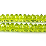 Chinese Cut Crystal Bead - Rondelle 04x6MM LIGHT OLIVENE